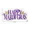 Glitzhome® 24" Metal "HAPPY MARDI GRAS" Wall Decor